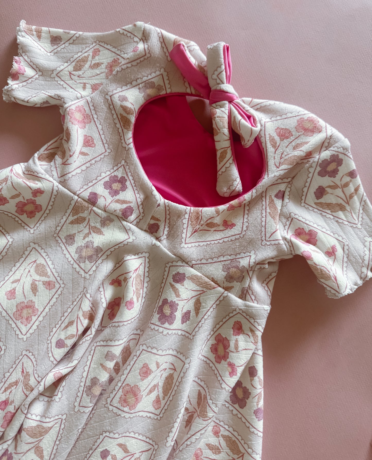 Spring Floral Open Back Dress (RTS)