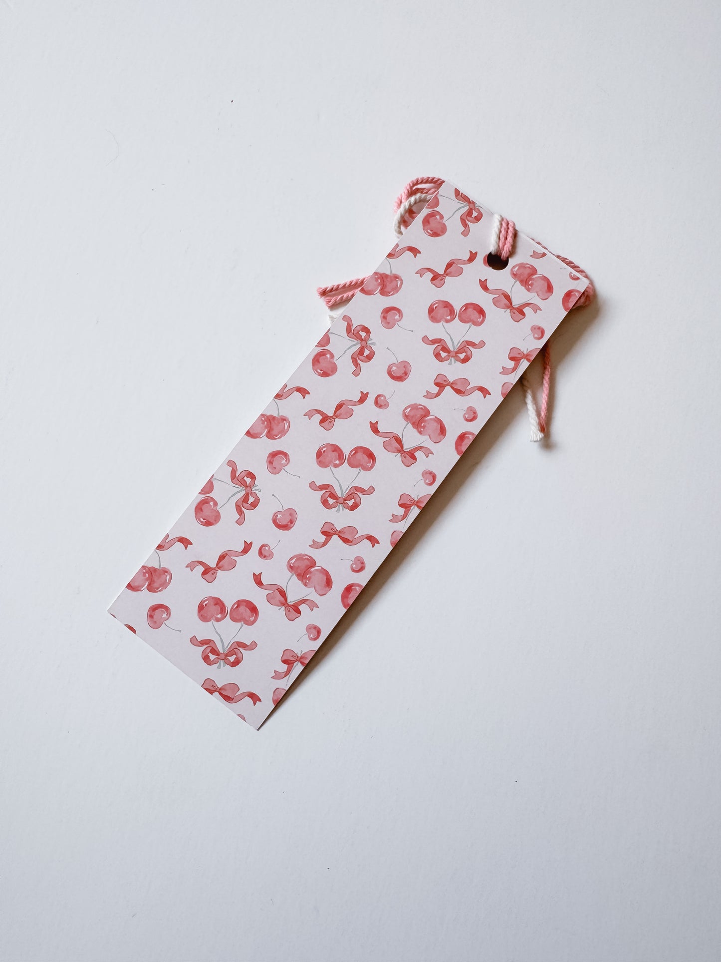 Book Girly + Cherry Double Sided Bookmark