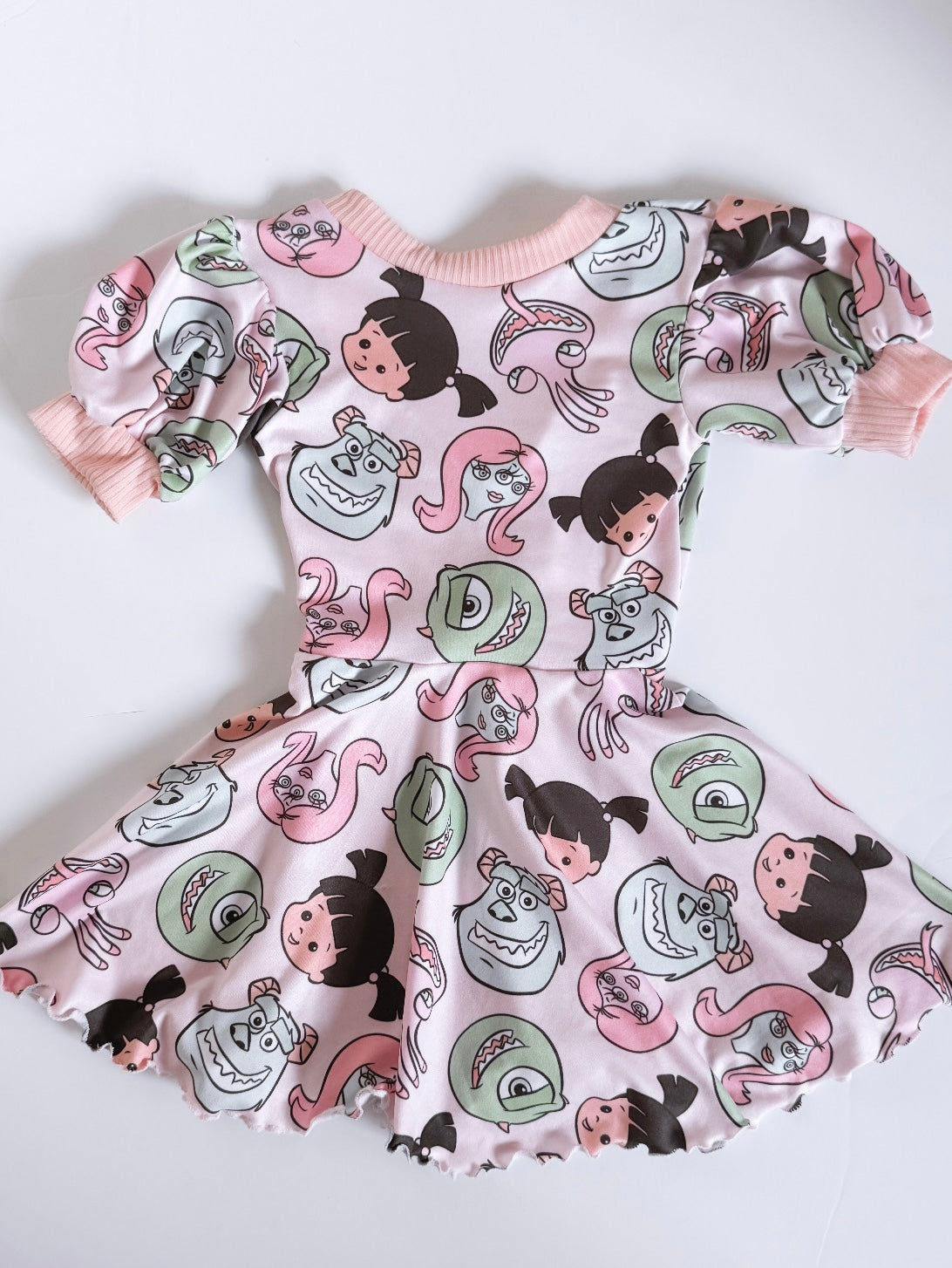 Monster Friends Puff Sleeve Dress