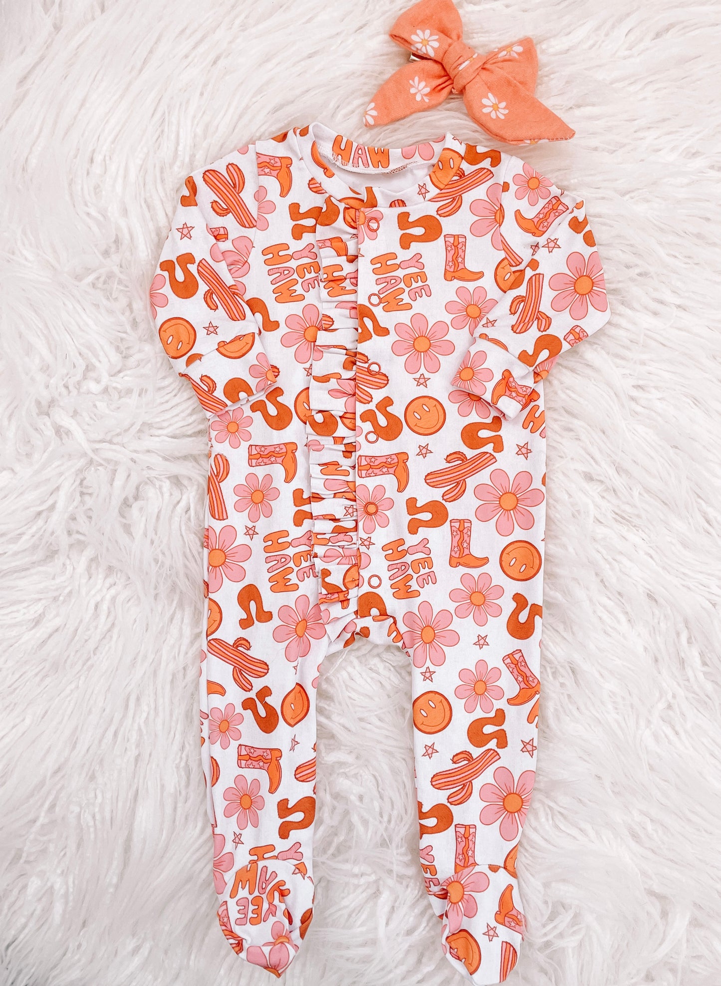 Embroidered Western Footies (RTS)