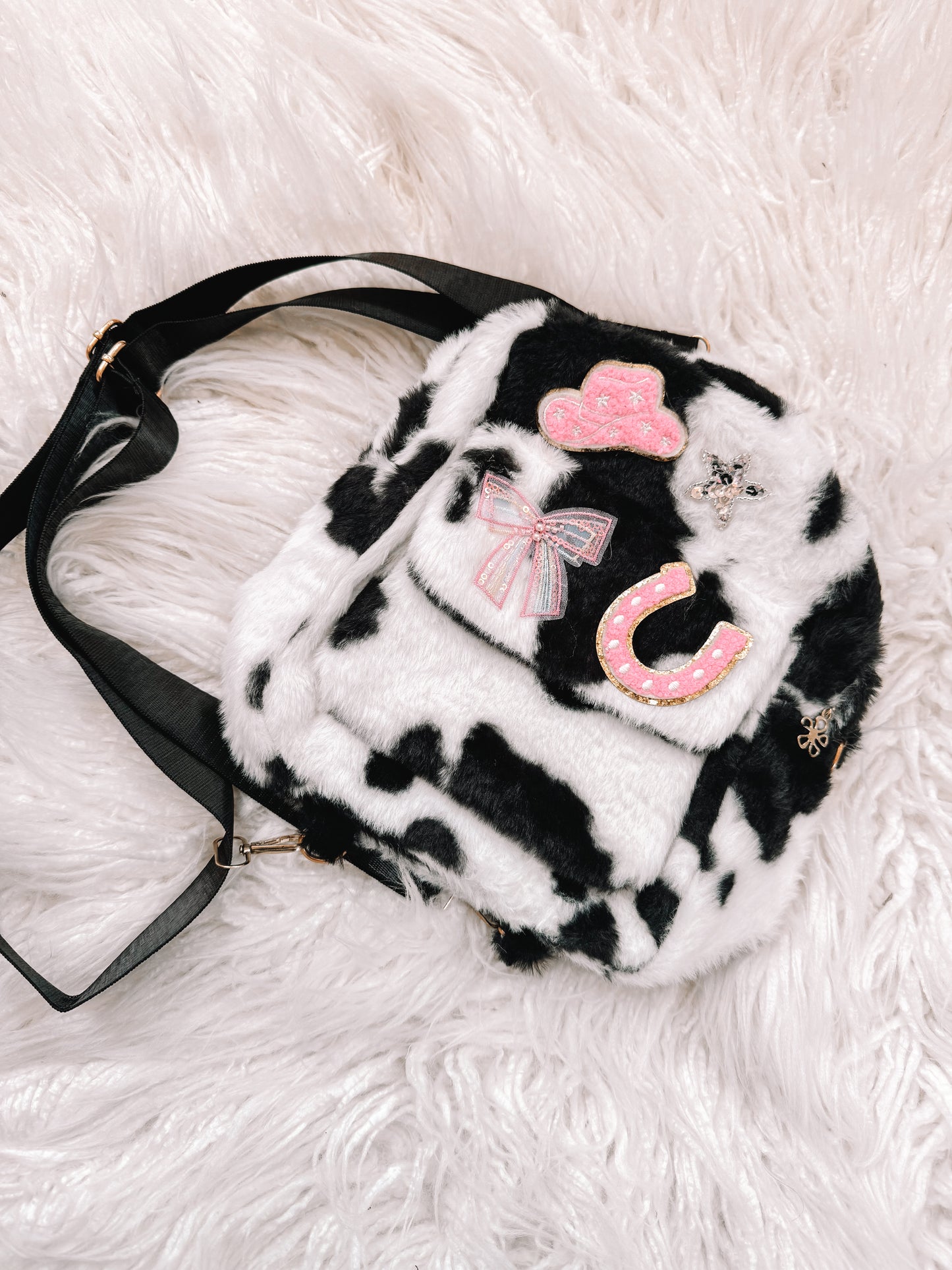 Cowgirl Fringe Cow Backpack (RTS)