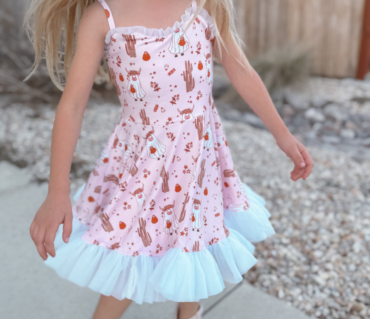 Western Halloween Twirl Dress (RTS)