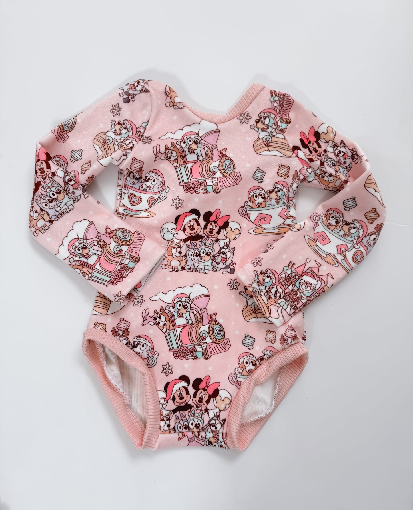 Christmas Pups at the Park Velvet Leotard