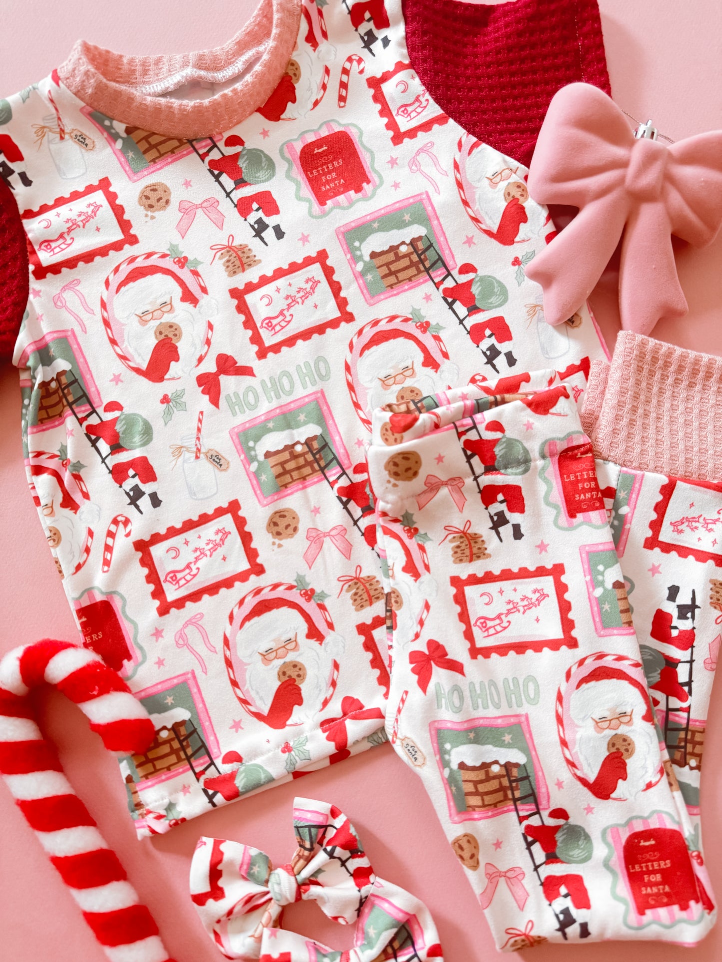 Santa Stamps Pajama Set