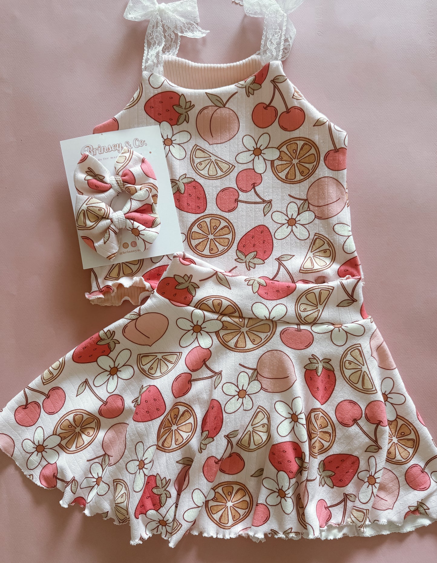 Fruit Bloom Cami Skirt Set