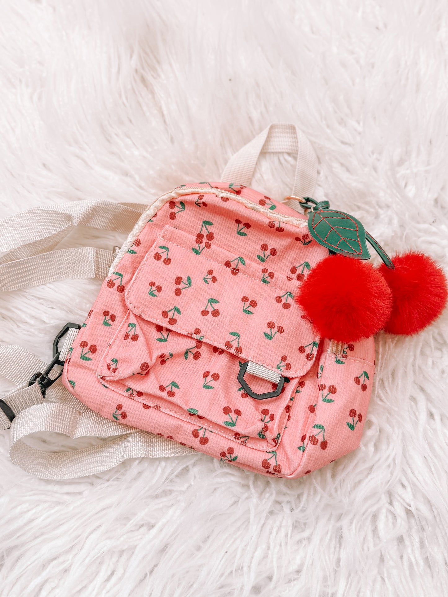 Cherry Initial Mini Backpack (RTS)