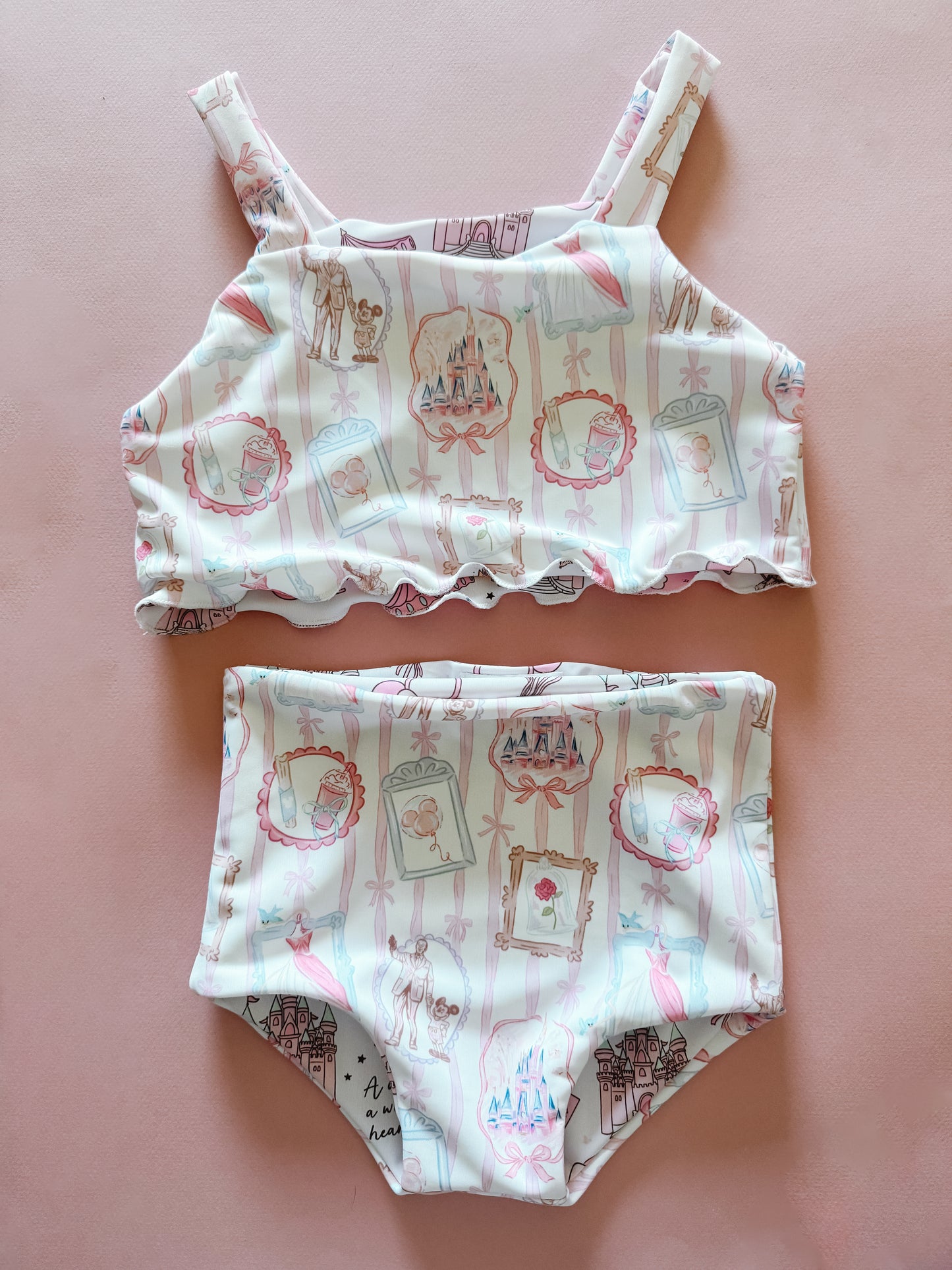 Exclusive Pastel Castle + Girly Park Reversible Cami Bikini