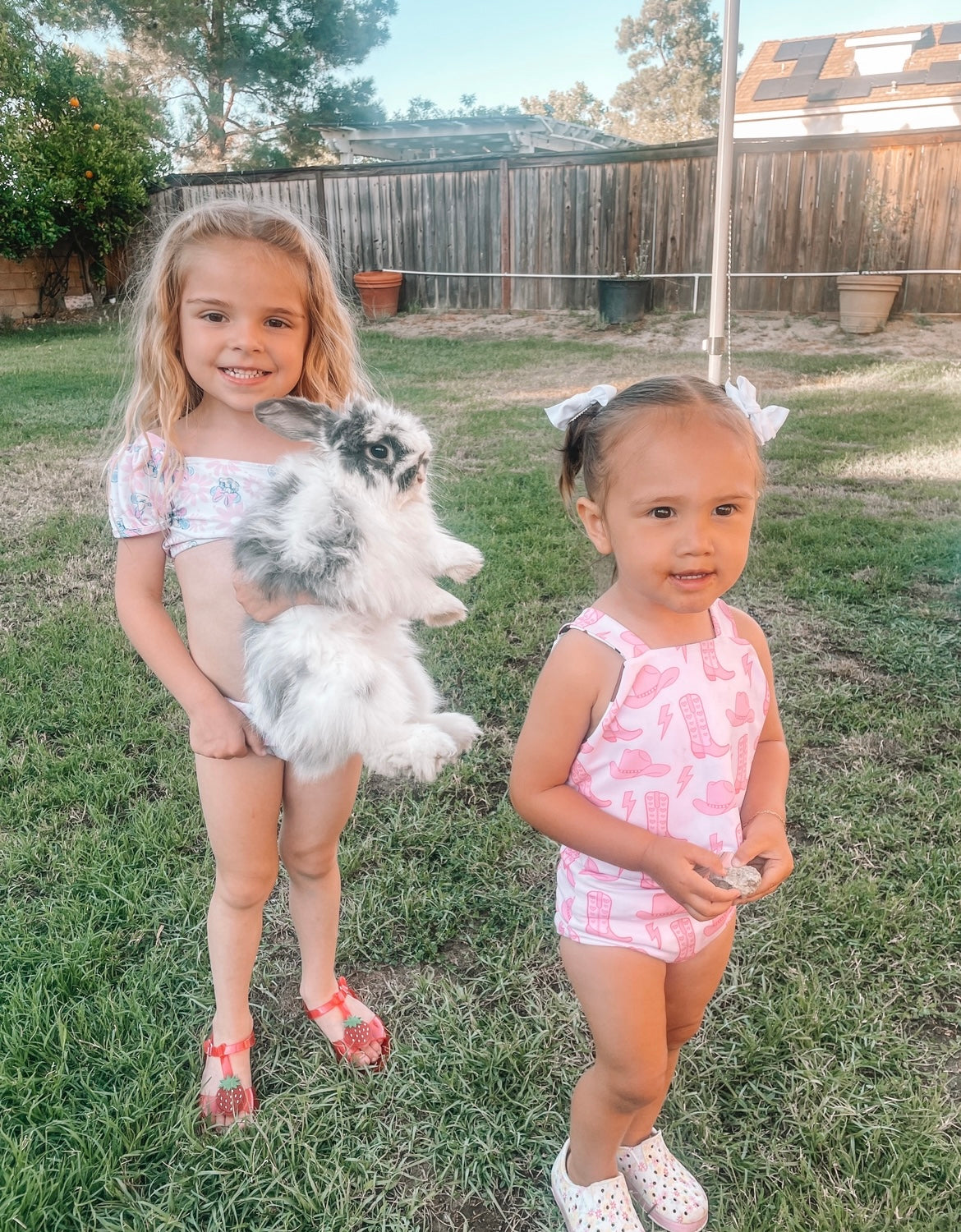 Summer Pups + Pink Reversible Cami Bikini