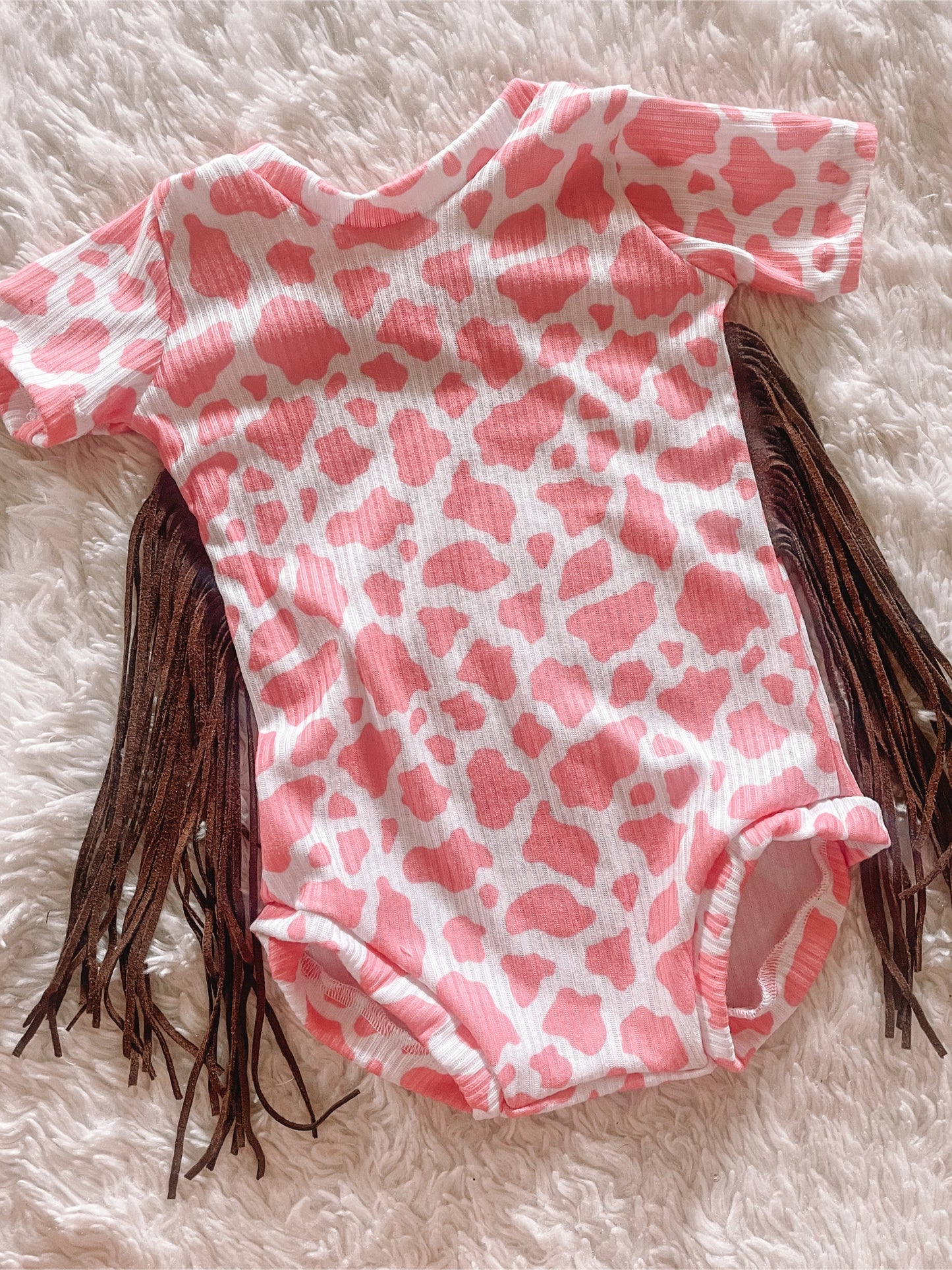 Pink Cow Fringe Leo