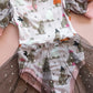 Halloween Cheetahs Puff Sleeve Skirted Leo