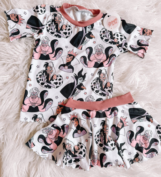 Villains Skirted Set