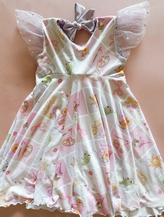 Lantern Princess Open Back Dress