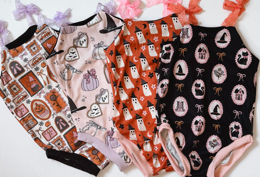 Coquette Halloween Tie-Strap Leo