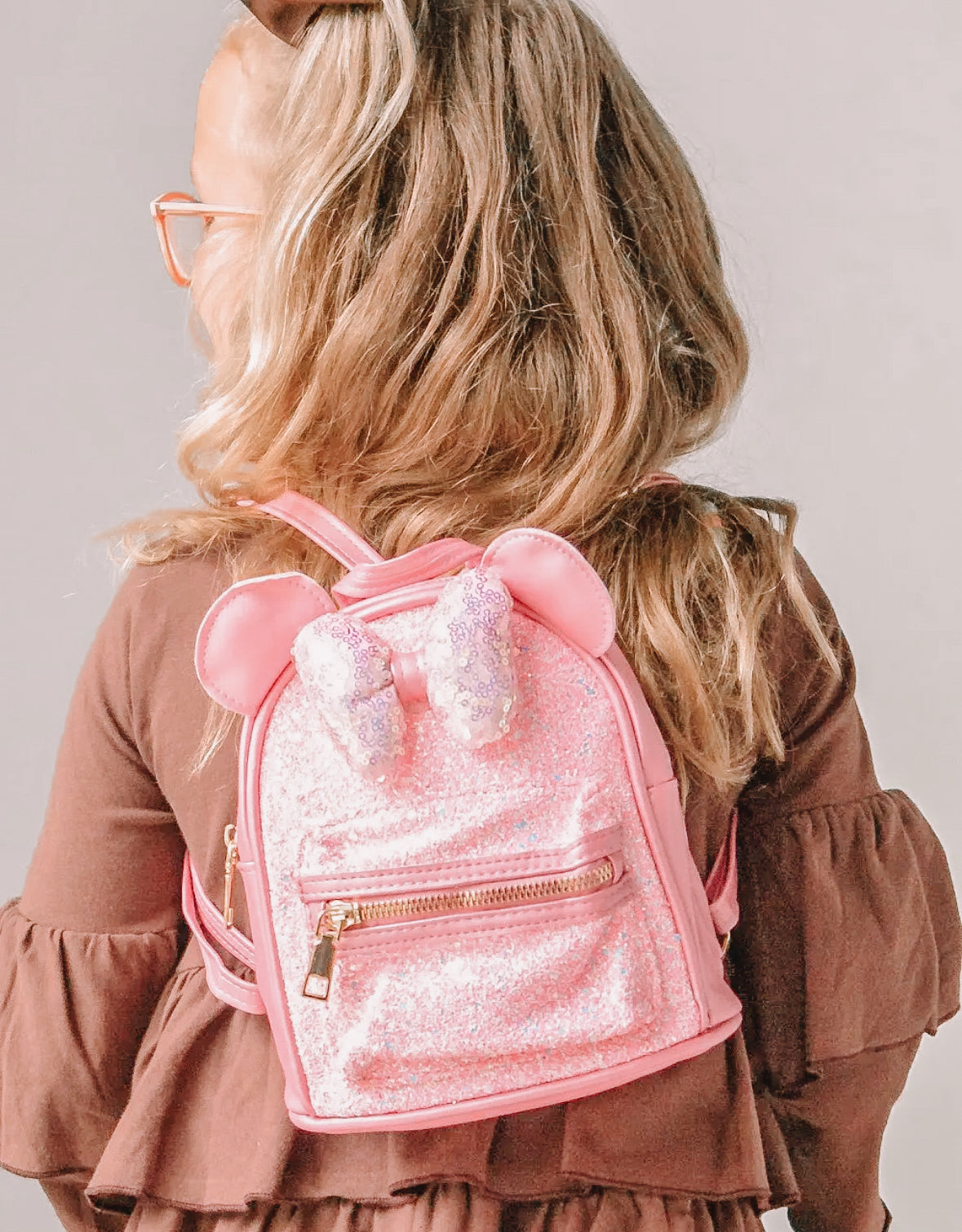 Mini Pink Sparkly Backpack