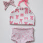 Coastal Cowgirl + Pink Bows Halter Reversible Bikini