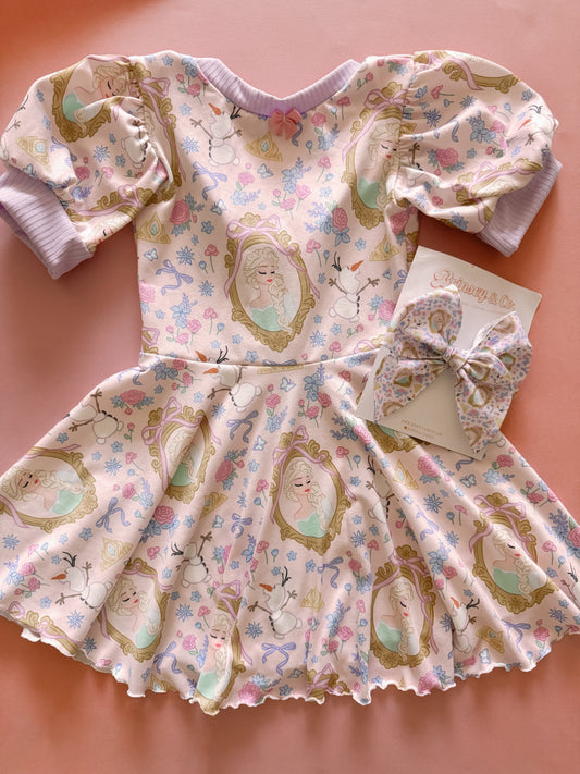 Ice Queen Puff Sleeve Dress
