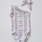Vintage Flags One Shoulder Leo
