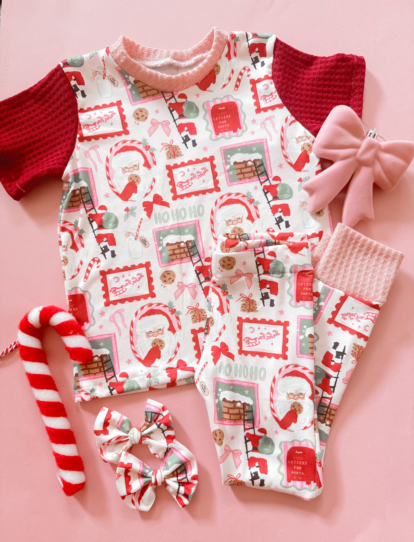 Santa Stamps Pajama Set