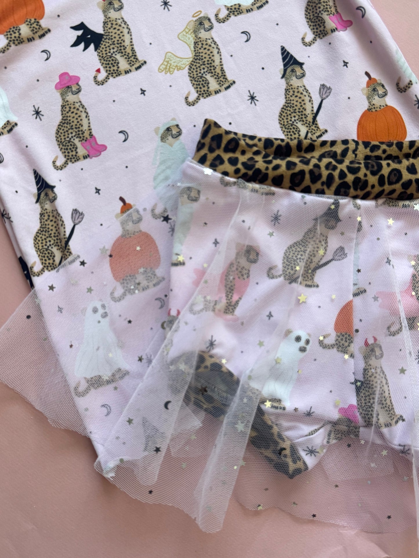 Halloween Cheetahs Skirt Set