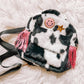 Smiley Star Mini Fringe Cow Backpack