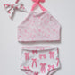Coastal Cowgirl + Pink Bows Halter Reversible Bikini
