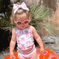 Coastal Cowgirl + Pink Bows Halter Reversible Bikini