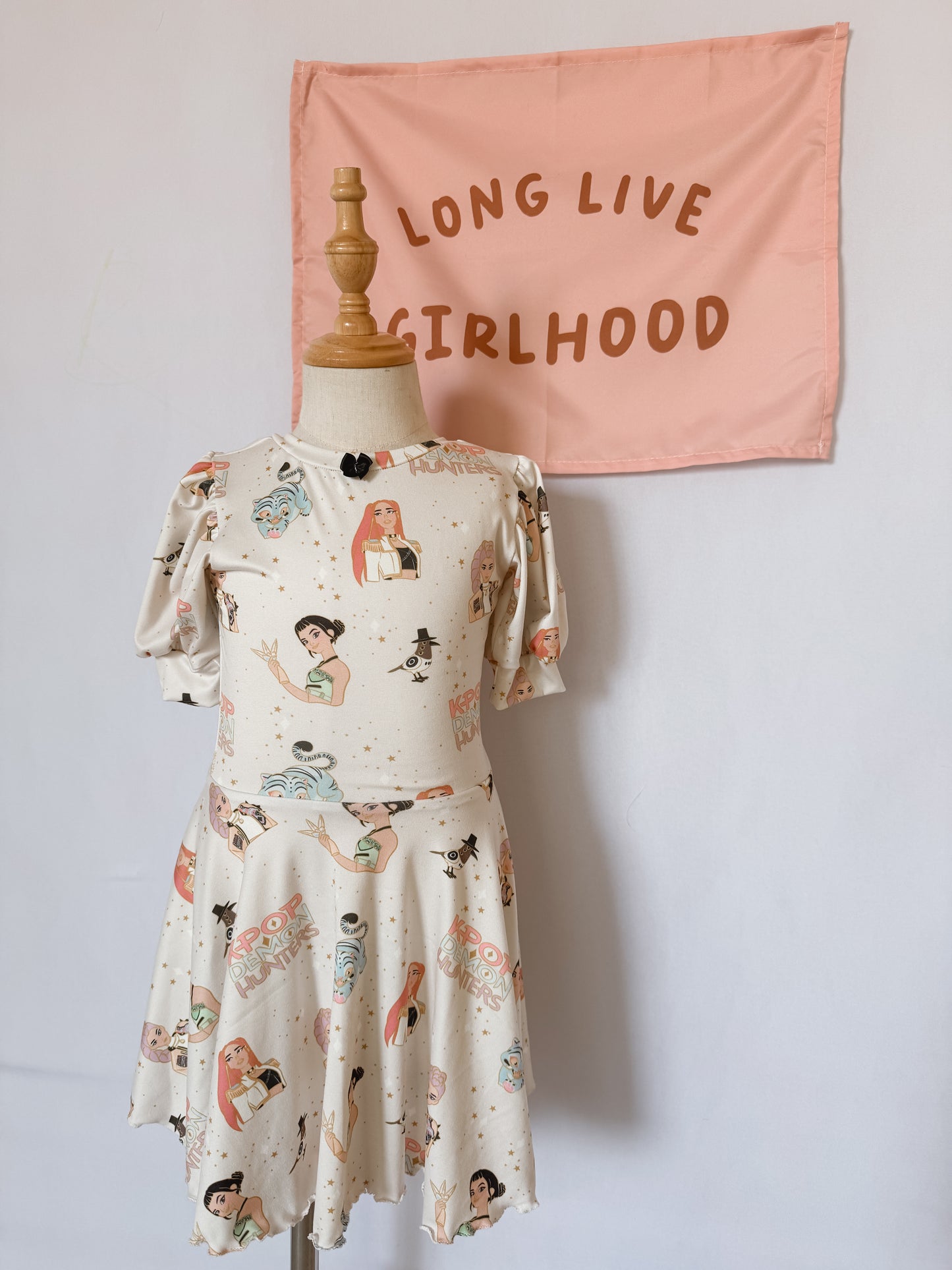 K-Pop Cutie Puff Sleeve Dress
