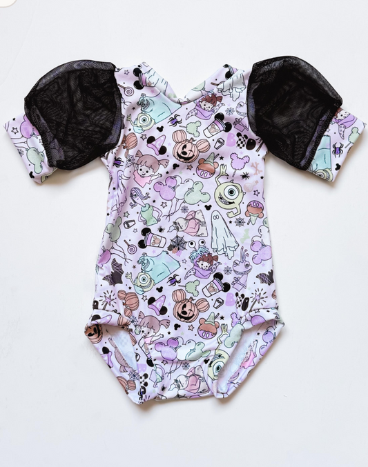 Monsters at the Park Puff Sleeve Leotard