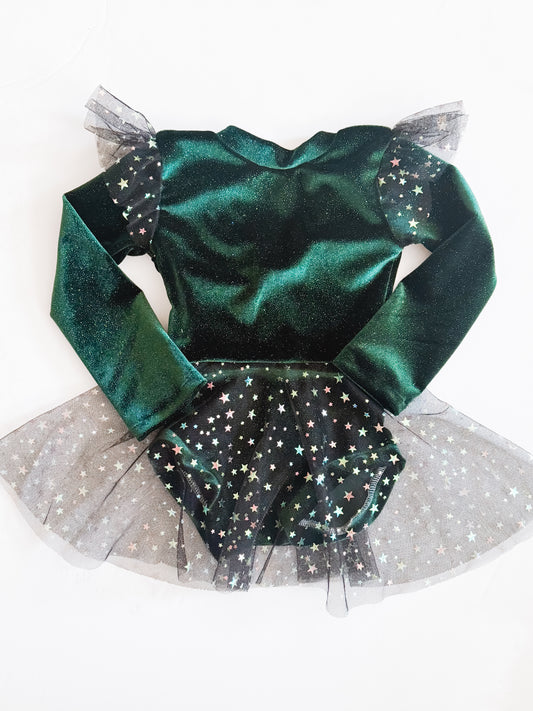 Wicked Witch Velvet Skirted Leotard