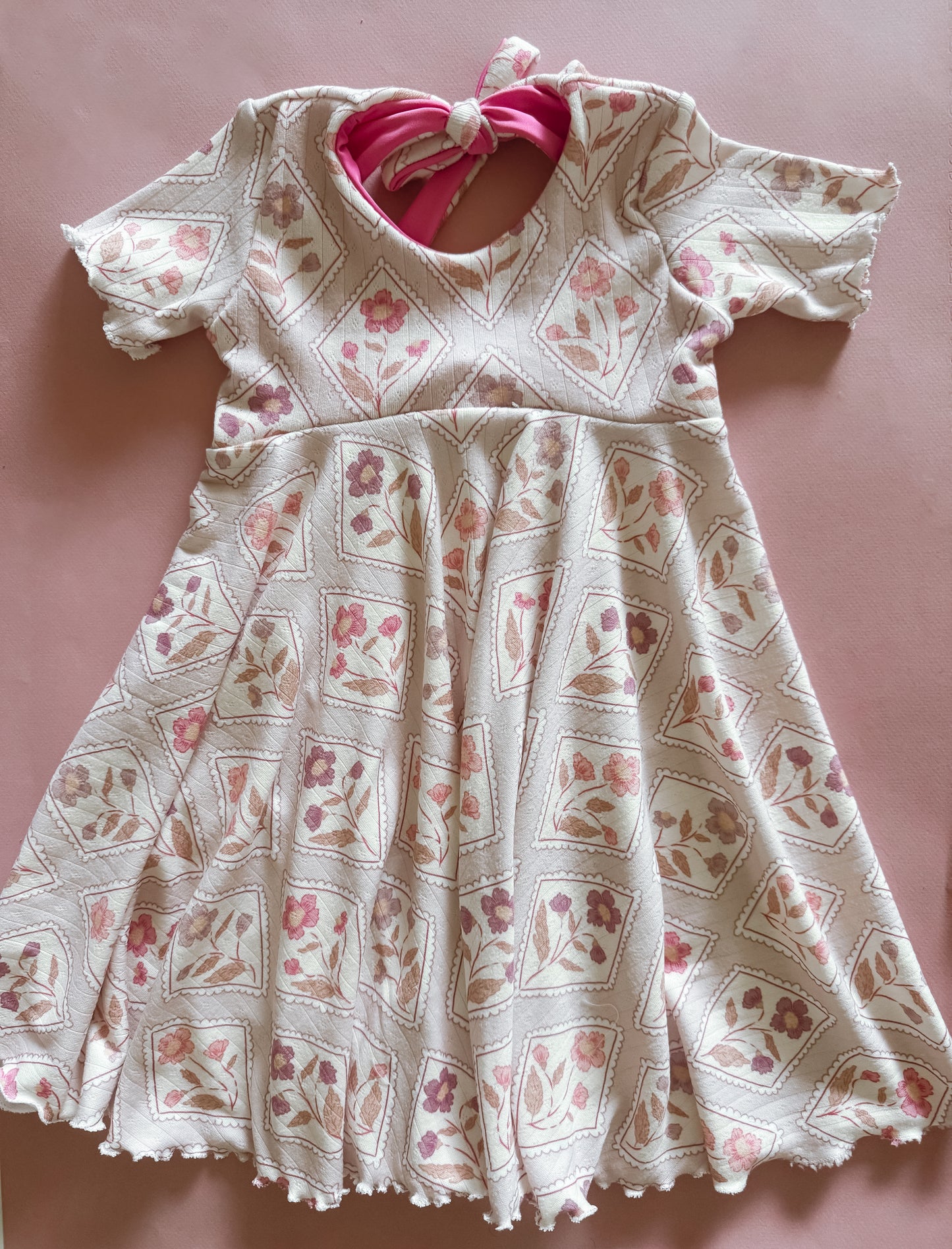 Spring Floral Open Back Dress (RTS)