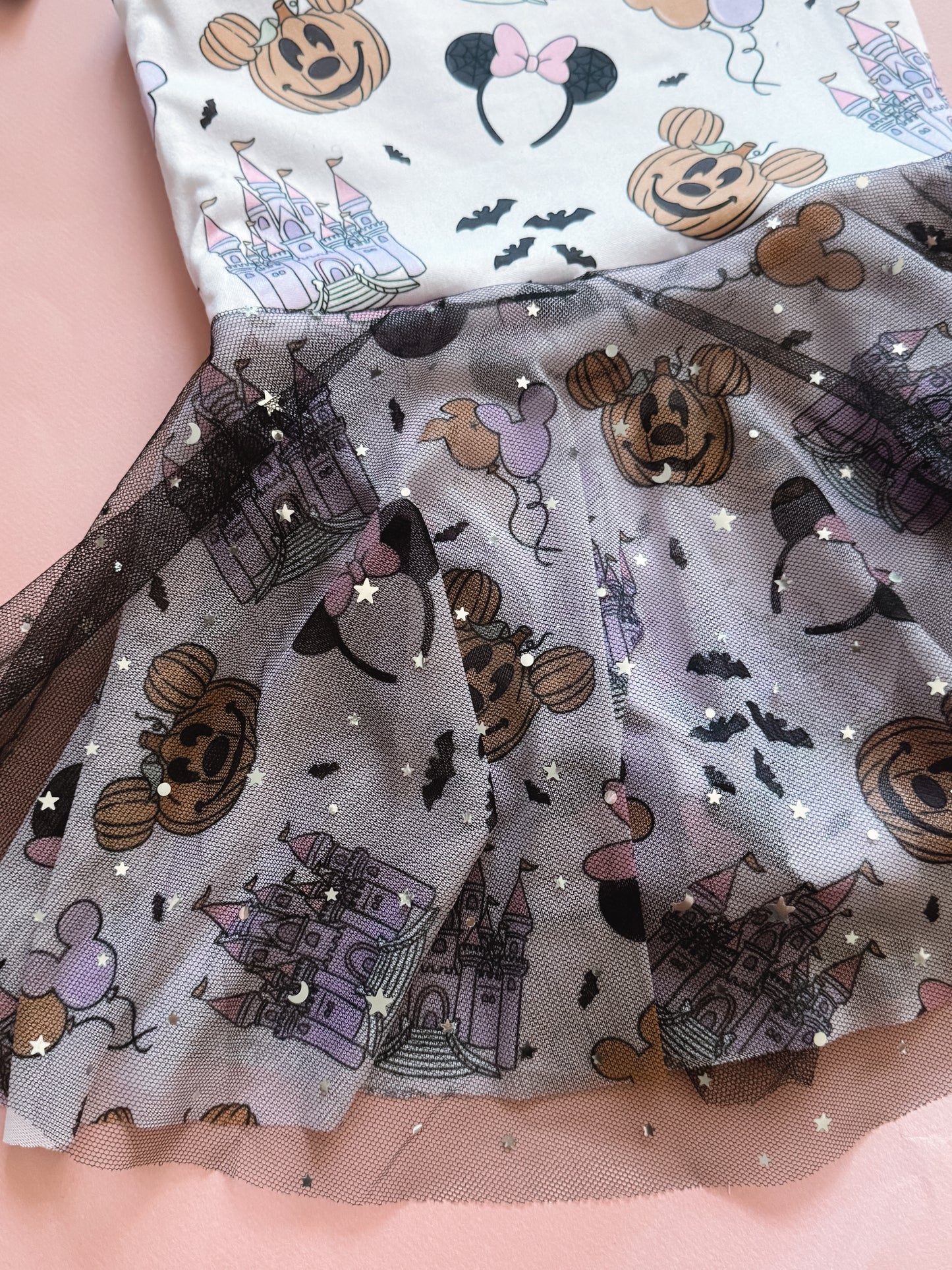Exclusive Magical Halloween Castle Tulle Skirted Leo