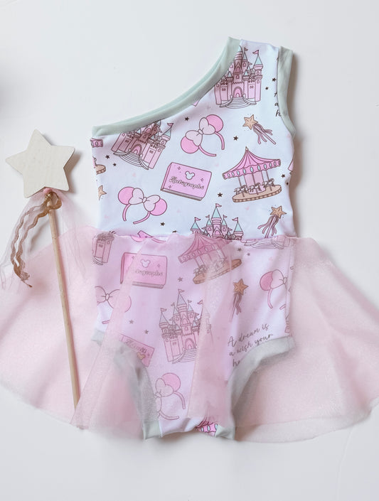 Pastel Castle One Shoulder Tutu Leo