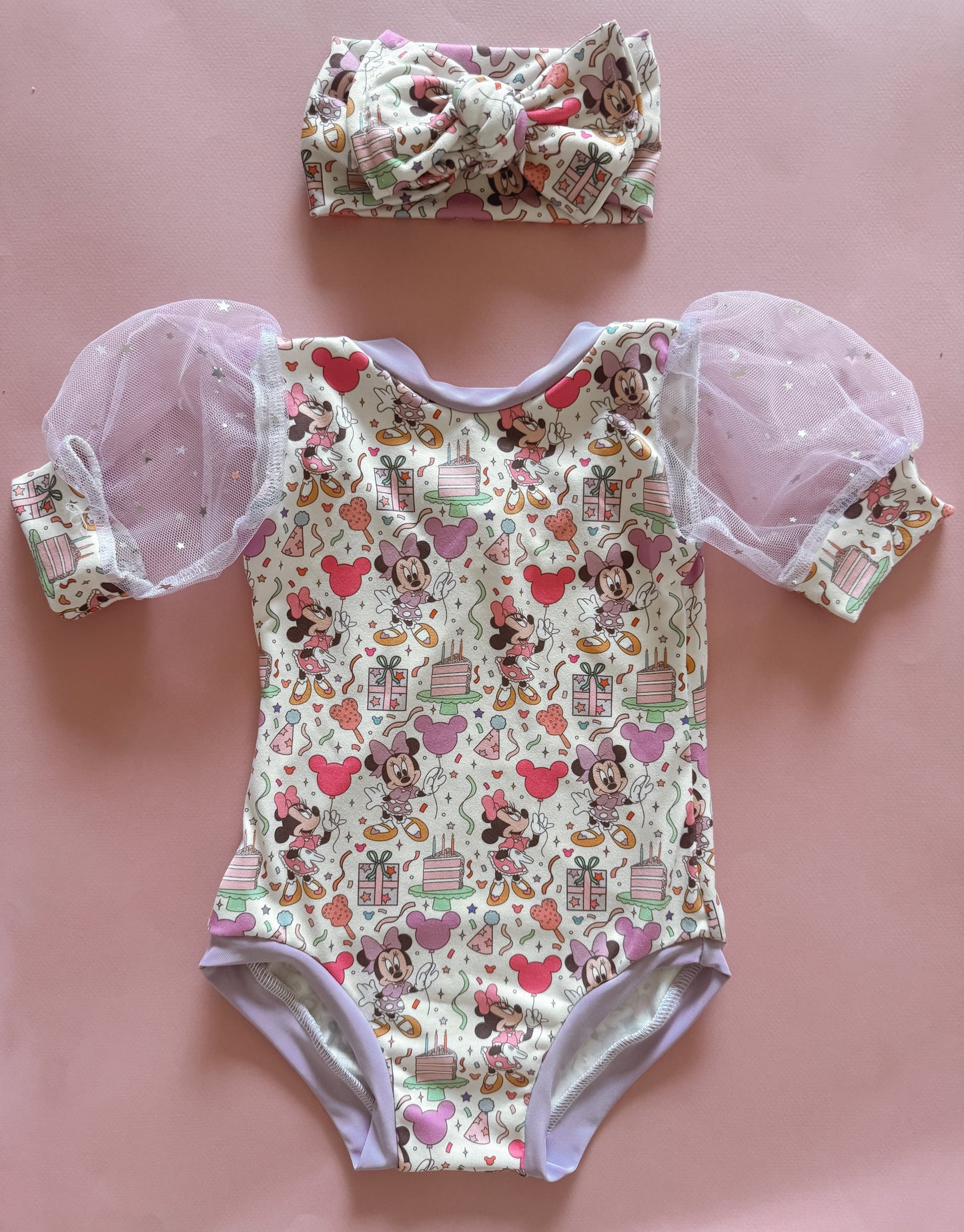 Mouse Birthday Puff Sleeve Leo