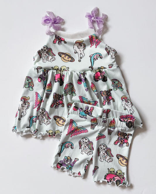 Lisa Peplum Biker Set