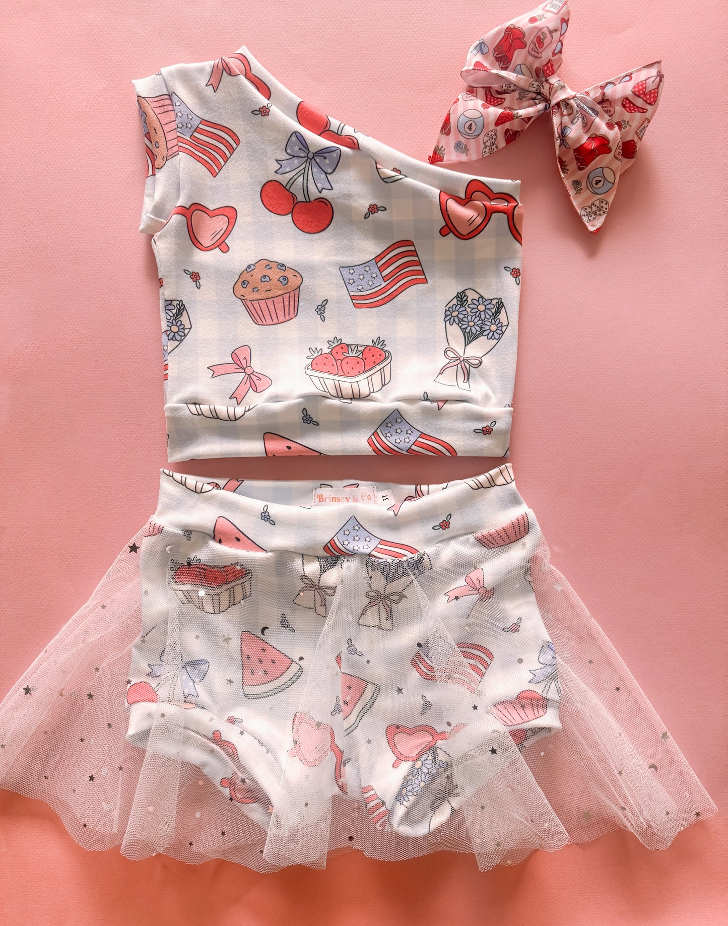 Patriotic Picnic One Shoulder Tank + Tutu Bummies
