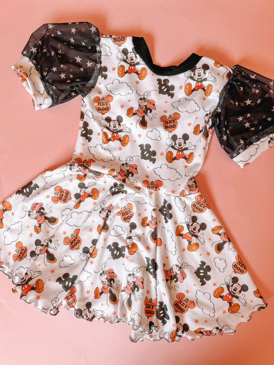 Spooky Magic Puff Sleeve Dress (RTS)