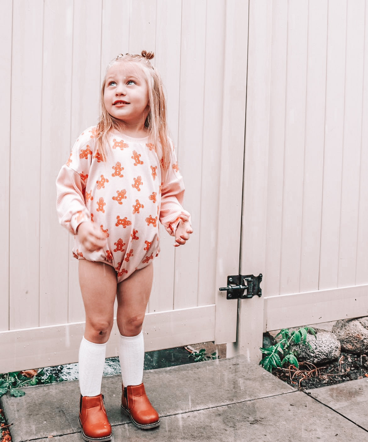 Girly Gingerbread Sweater Romper