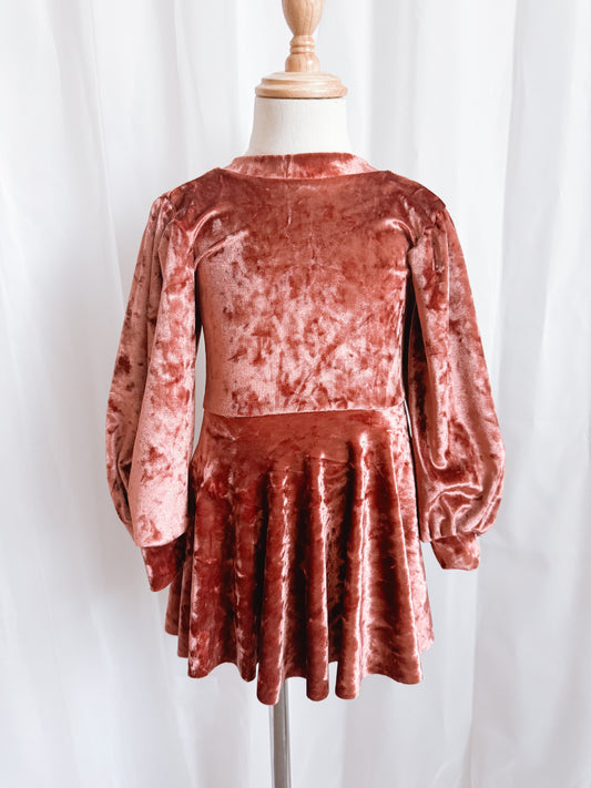 Copper Velvet Bellamy Dress