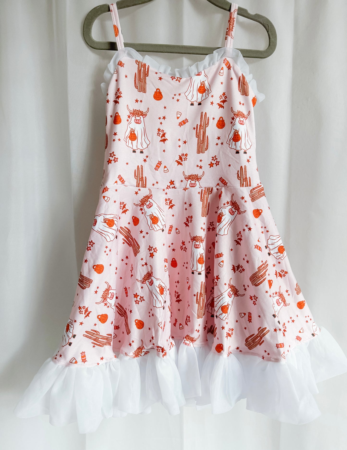 Highland Ghost Halloween Twirl Dress (RTS)