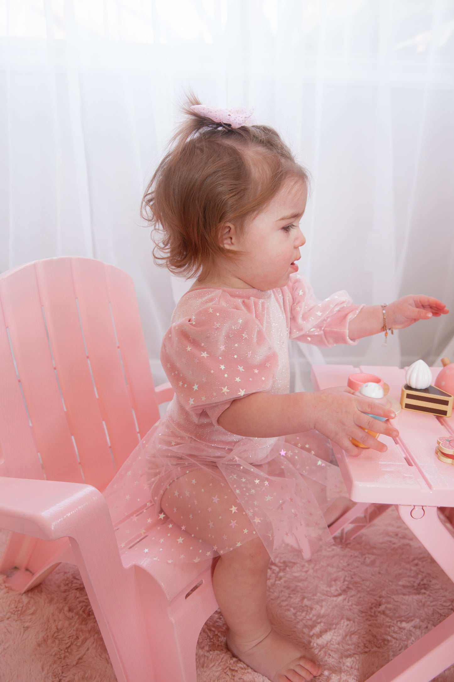 Good Witch Velvet Sparkle Puff Sleeve Skirted Leotard