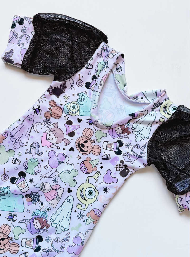 Monsters at the Park Puff Sleeve Leotard
