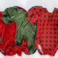 Christmas Plaid Puff Sleeve Leotard