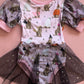 Halloween Cheetahs Puff Sleeve Skirted Leo