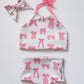 Coastal Cowgirl + Pink Bows Halter Reversible Bikini