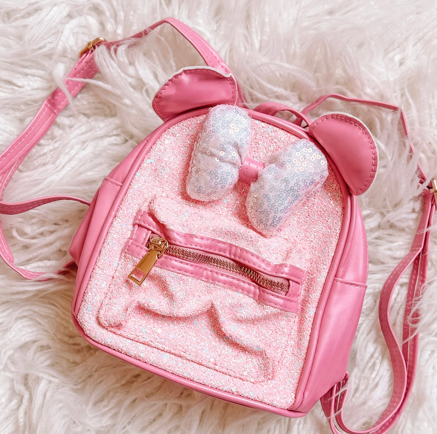 Mini Pink Sparkly Backpack