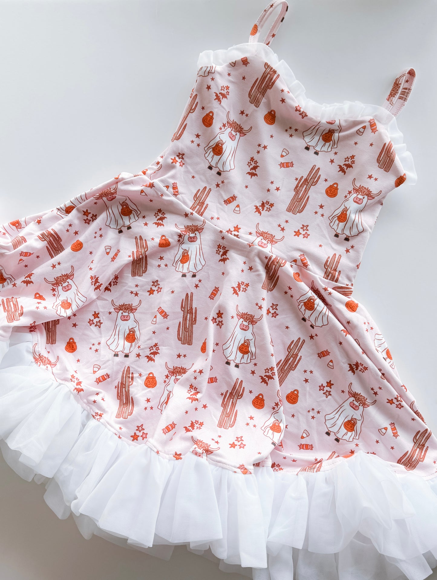 Highland Ghost Halloween Twirl Dress (RTS)