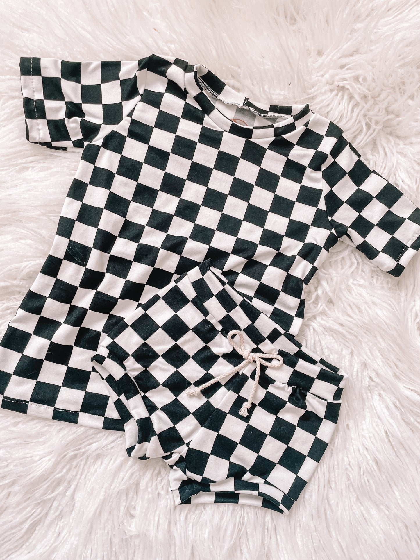 Black & White Checker Lounge Set