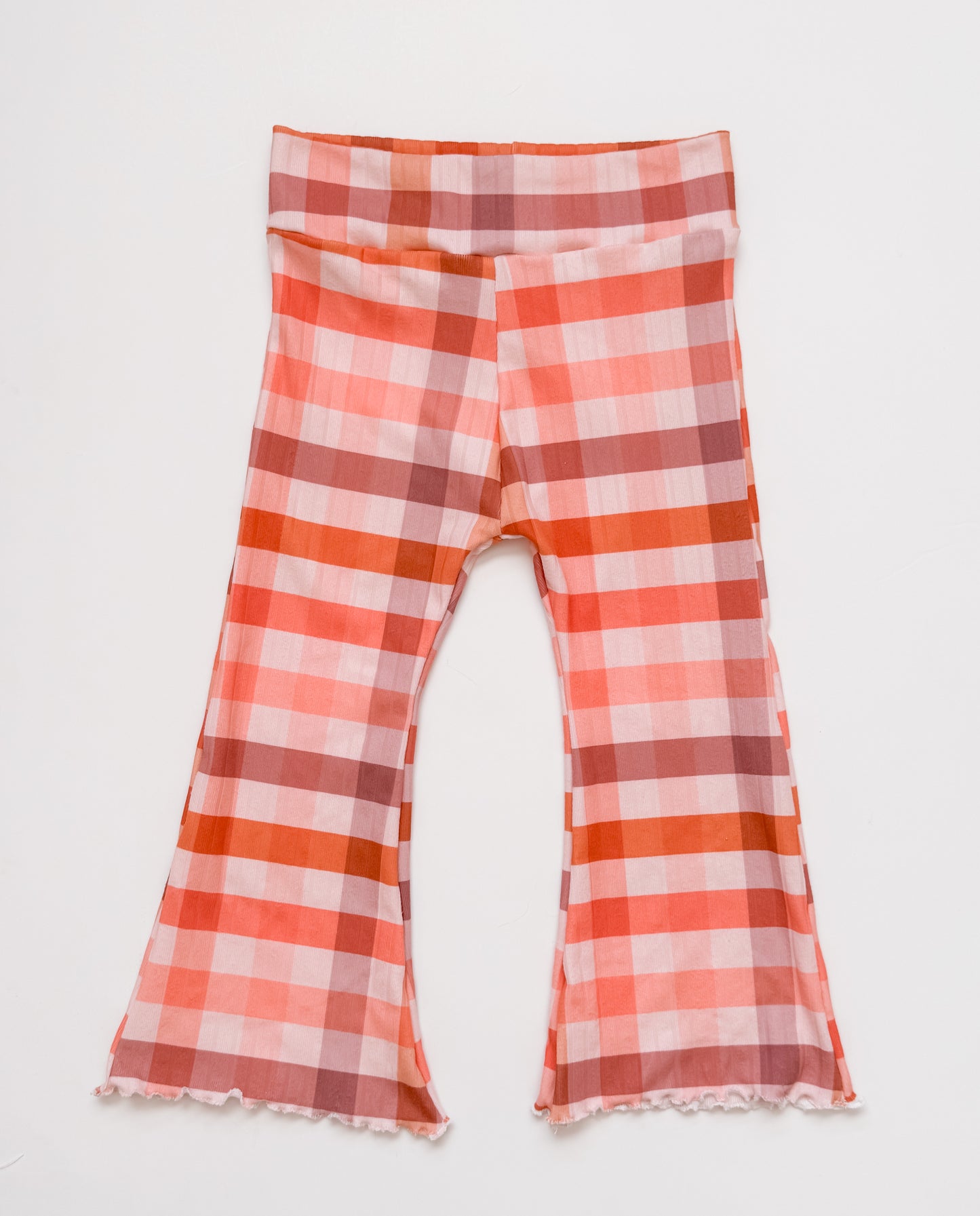 Mauve Plaid Flares