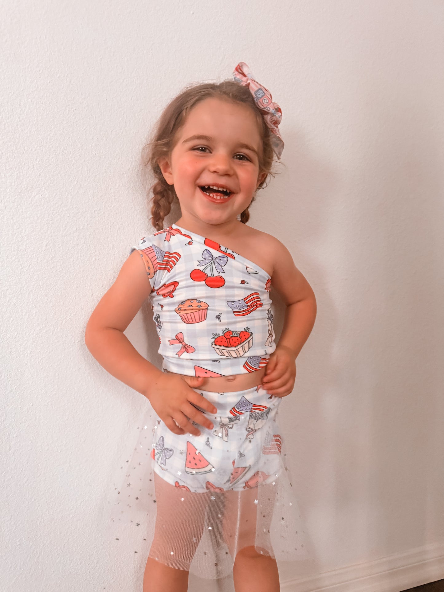 Patriotic Picnic One Shoulder Tank + Tutu Bummies