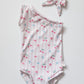 Coquette Stripes One Shoulder Swimsuit